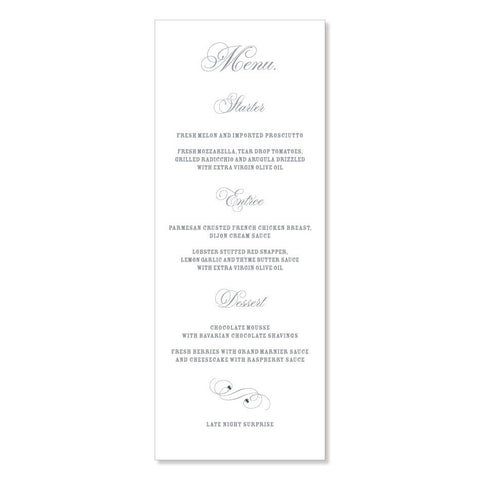 The Beaver Creek Menu