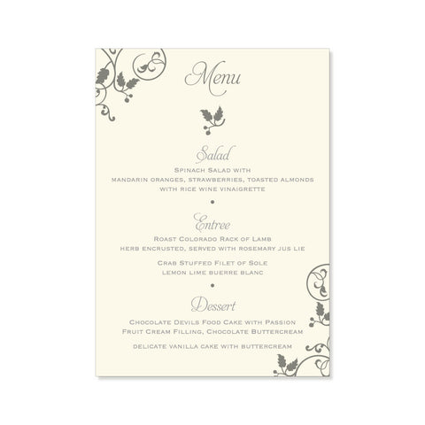 The Savannah Menu