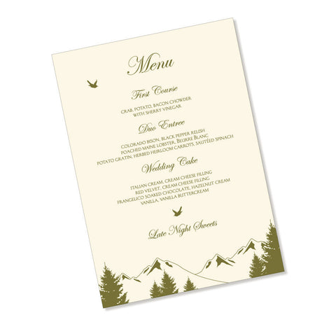 The Vail Menu